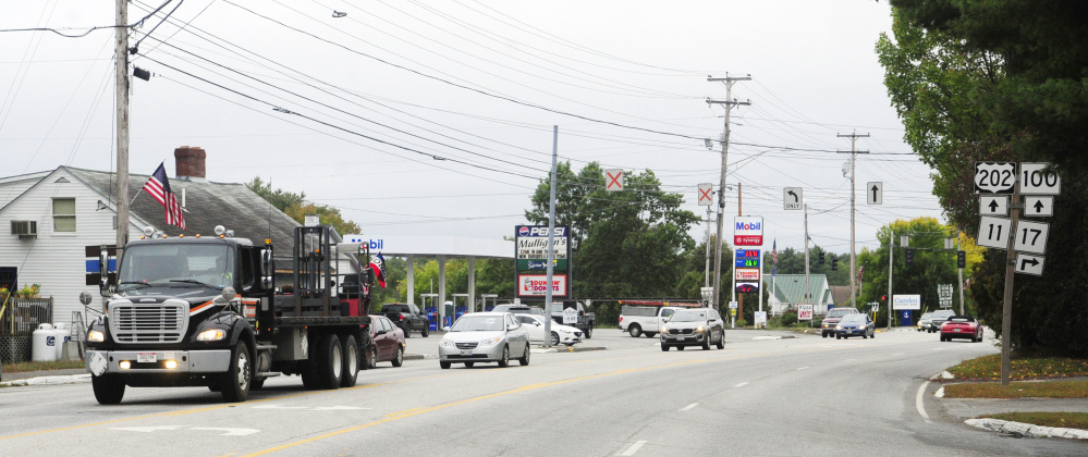 This photo taken on Wednesday shows outer Western Avenue in Manchester, where town officials are hoping to attract new businesses.