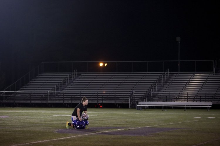 Bonny Eagle's 51-0 win Friday at Deering is not an anomaly in Maine high school football, and no one seems to have a winning formula for making the games more competitive. When the Maine Principals' Association returned to a four-class system in 2013 to help smaller teams grow their rosters, 35-point margins only became more frequent. Staff photos by Brianna Soukup