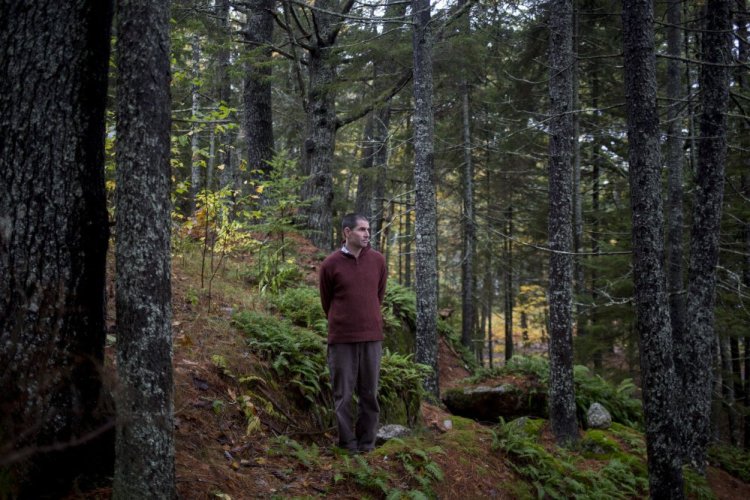 Mark Elwin poses for a portrait near his home in Walpole. He was hospitalized for tick-borne anaplasmosis in 2015. Still unable to work, he says of his downward spiral, "It's been devastating." Experts recommend wearing long clothing and checking for ticks often.