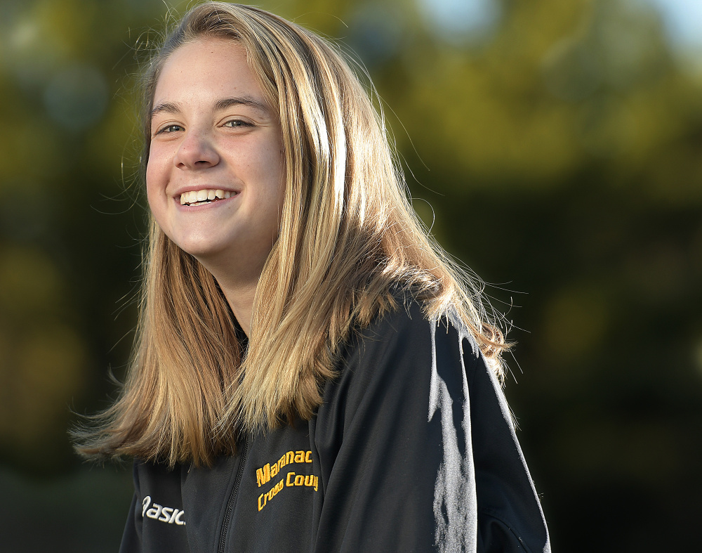 Maranacook Community High School's Molly McGrail is the Kennebec Journal Girls Cross Country Runner of the Year