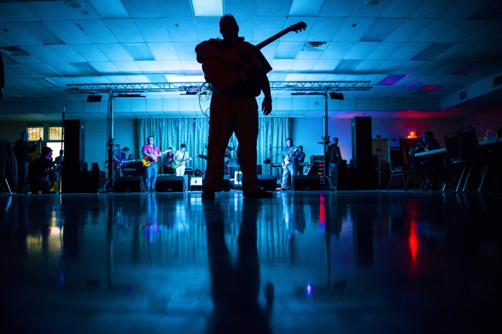 Eric Lunt performs at the Operation HOPE benefit concert at the Elk's Lodge in Waterville on Saturday. The benefit was used to raise money for people suffering substance abuse disorder.