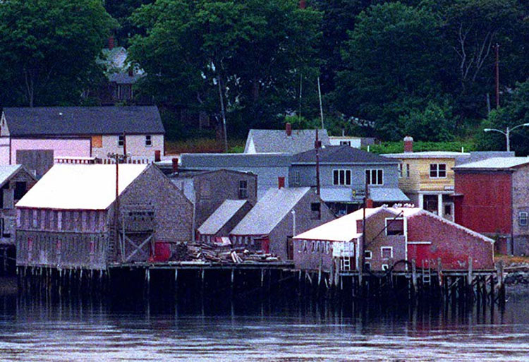 The McCurdy Smokehouse's brine shed, seen in 1997, was blown from its mooring by a blizzard on Jan. 4.