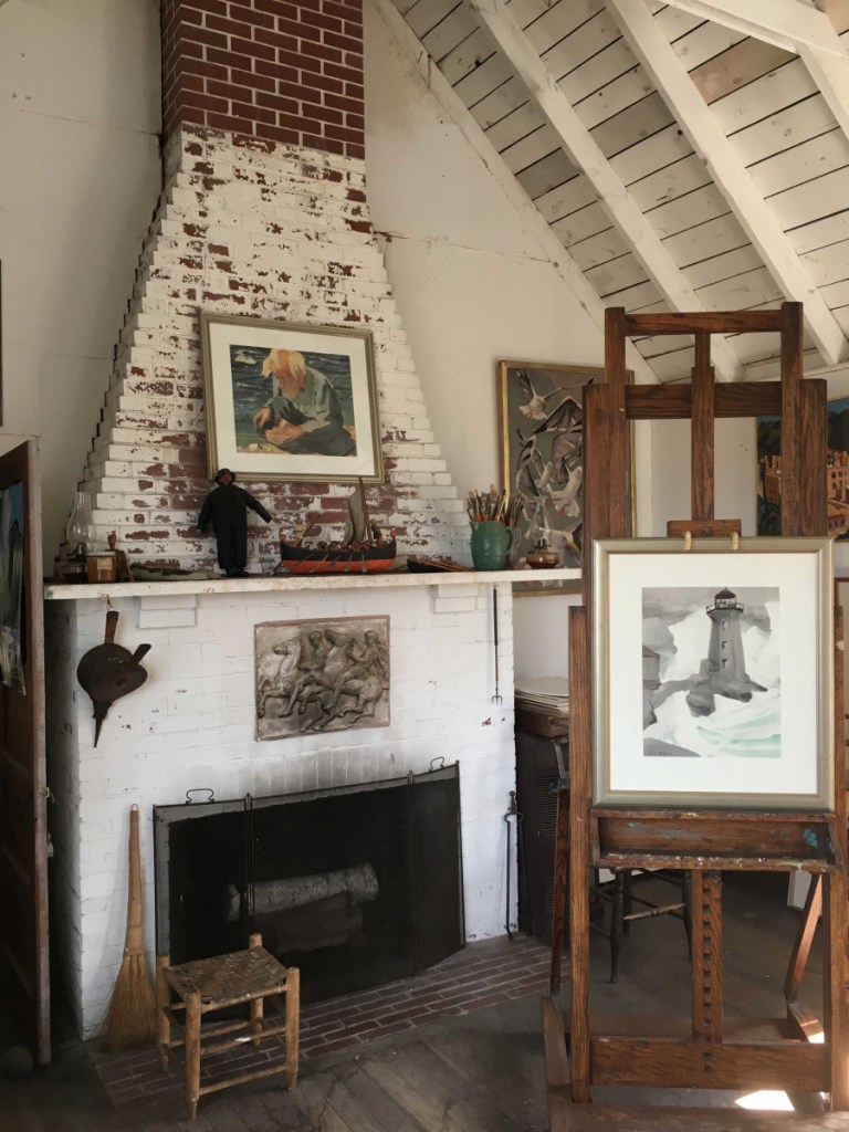 The interior of the Kent-Fitzgerald House on Monhegan. 
  
 Photo Robert Stahl, courtesy of the Fitzgerald Legacy.