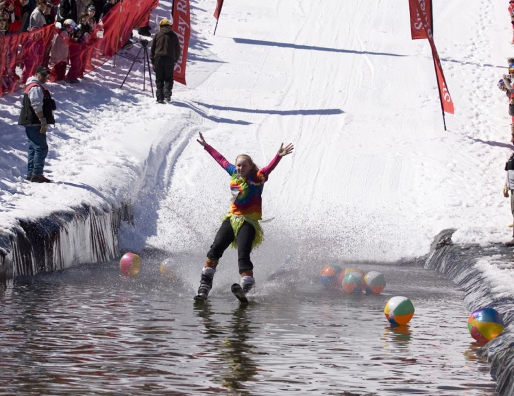 Pond skimming at Sunday River.