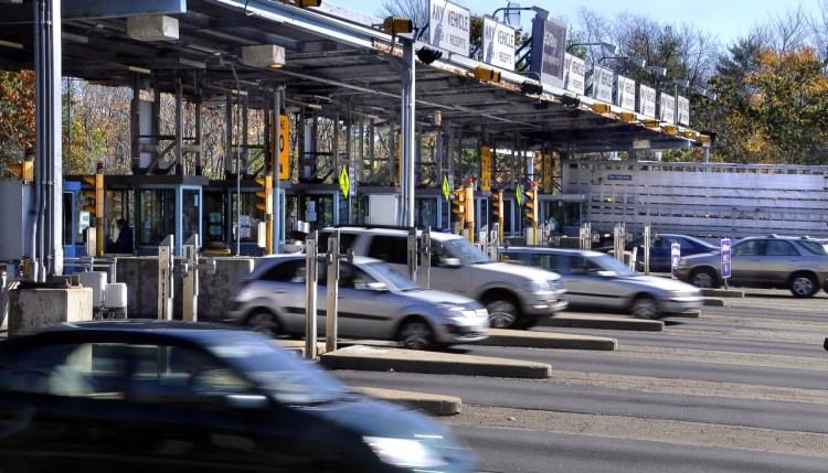 Southbound traffic begins to increase on a Friday afternoon at the York Toll Plaza.