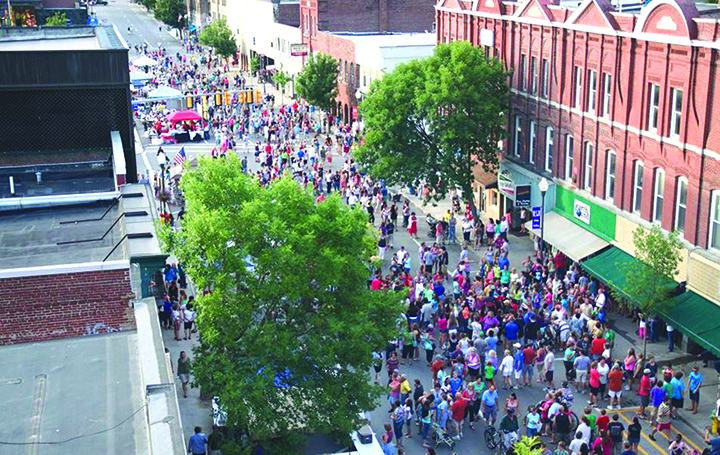 Downtown Waterville is alive during last year's Taste of Waterville. Mid-Maine Chamber photo