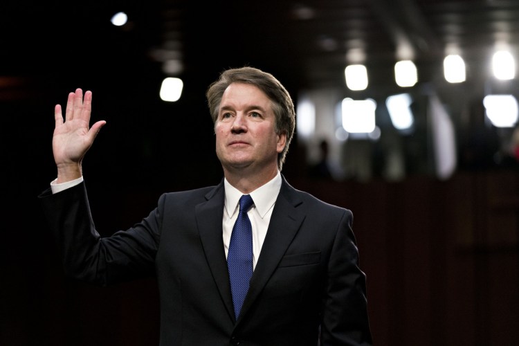 Supreme Court nominee Brett Kavanaugh at his Senate Judiciary Committee confirmation hearing in Washington on Sept. 4. His addition to the court eliminates a swing vote and gives the court a conservative majority.