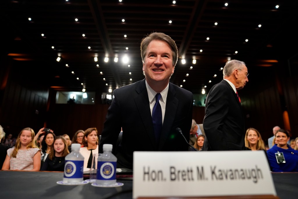 Supreme Court nominee Brett Kavanaugh arrives at the Senate Judiciary Committee on Capitol Hill, Tuesday, Sept. 4, 2018, in Washington, to begin his confirmation hearing to replace retired Justice Anthony Kennedy. 