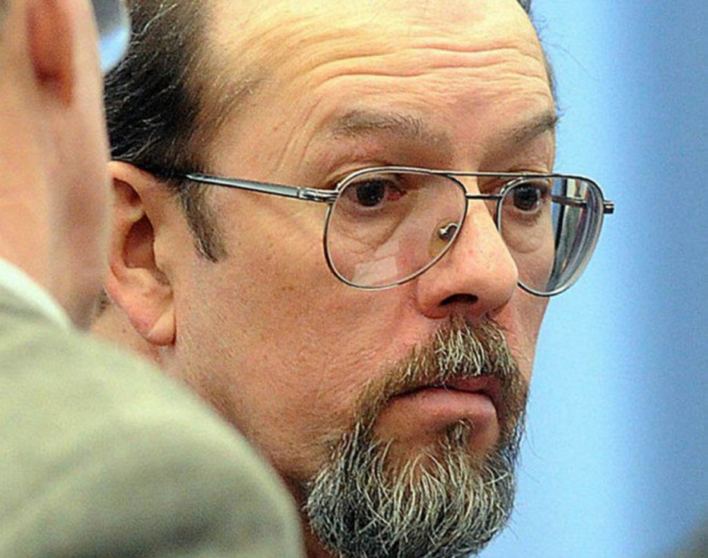 Jay Mercier reacts after being sentenced to 70 years in prison for the 1980 murder of Rita St. Peter during sentencing at the Somerset County Superior Court House in Skowhegan on Dec. 7, 2012. Mercier received 70 years, but is seeking new appeals in the post conviction review process.