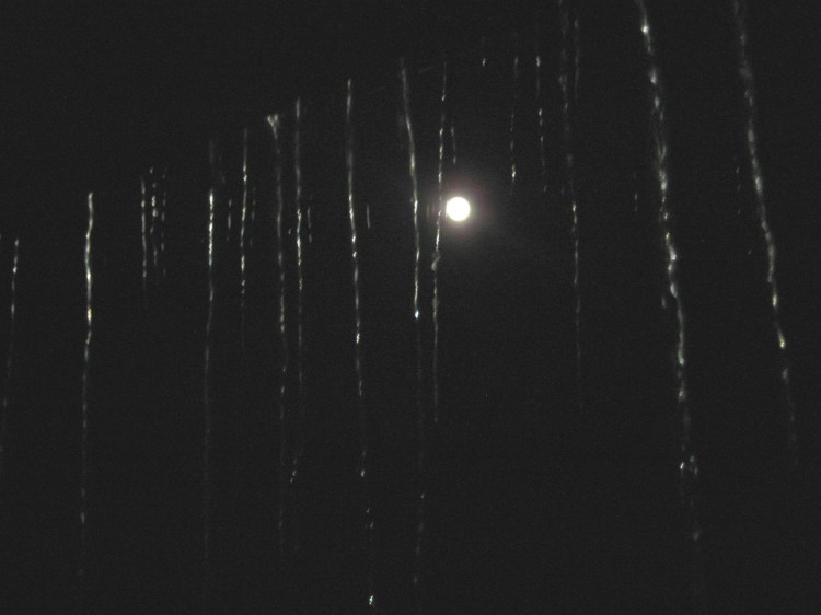 A snow moon, or starvation moon, or moon that provides little food grudgingly, is seen in Troy.