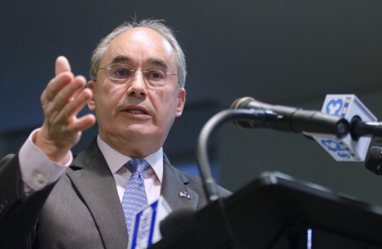 Rep. Bruce Poliquin filed a request for a recount in the 2nd Congressional District election on Monday afternoon, just hours before the deadline passed.