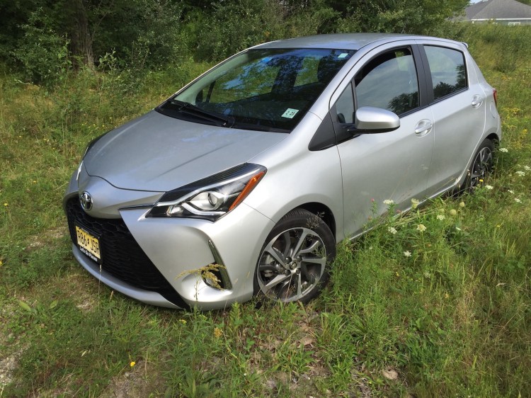 Measuring 154 inches long, the Yaris competes against the Chevy Spark, the Honda Fit and the Hyundai Kona. (Photo by Tim Plouff)