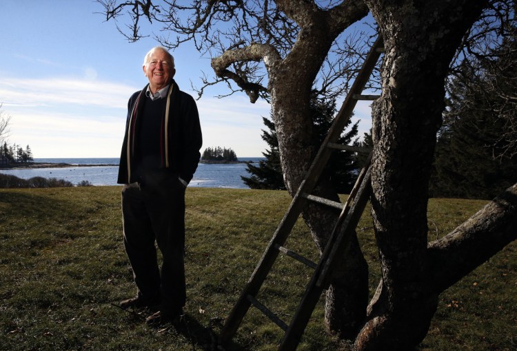 Hamilton Meserve, son of actress Margaret Hamilton, poses near his longtime home in Southport on Thursday. He has read the script for Friday night's reading of a new play about his mother's life, and thinks she would approve.