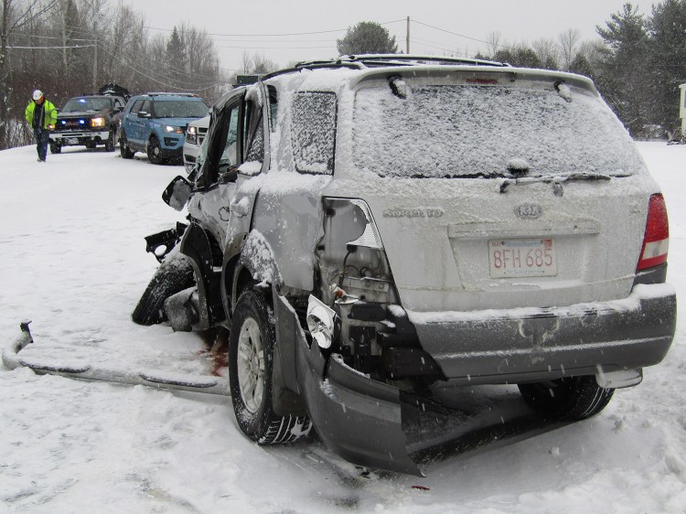 Police say Darlene Williams was trying to pull out onto Route 1 in Orient when a truck crashed into her.