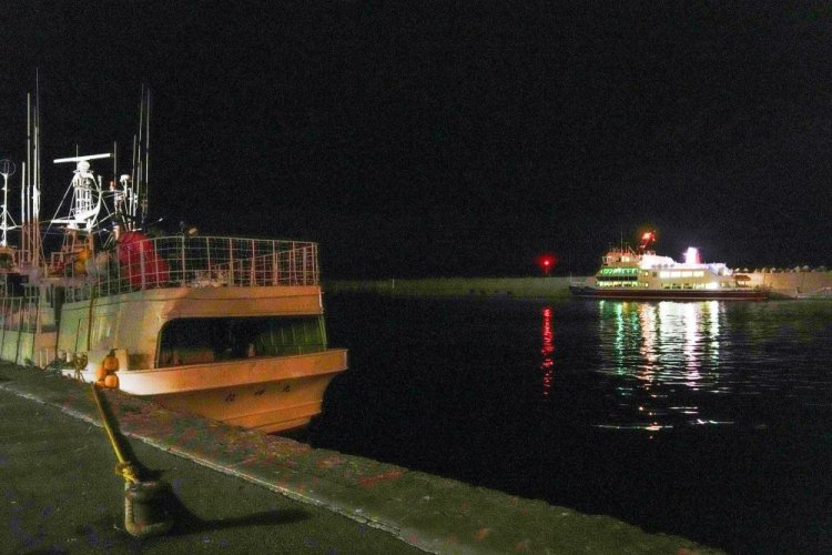 A fishing port in Shari, on the northern island of Hokkaido, Japan on Saturday.