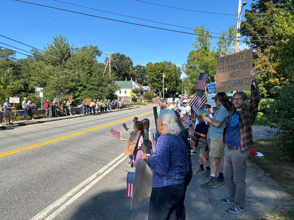 people rallying